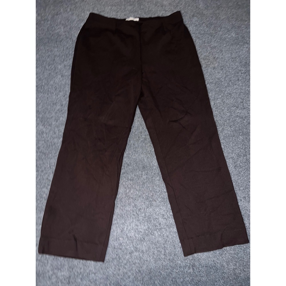 Coldwater Creek Classic Fit Brown Stretch Trousers Size PL 14 Petite